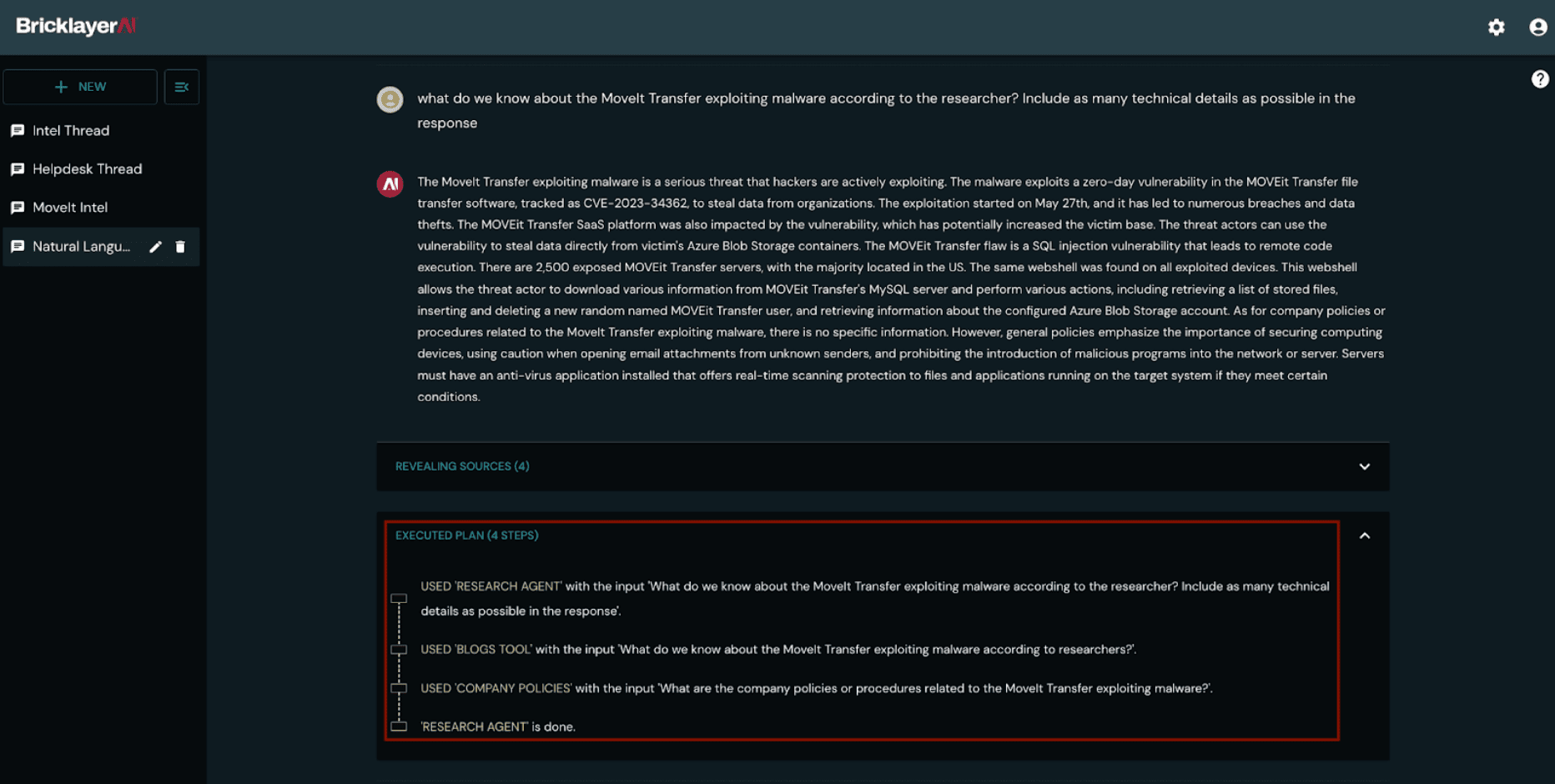 Example of “showing our work” through highlighting the steps taken
