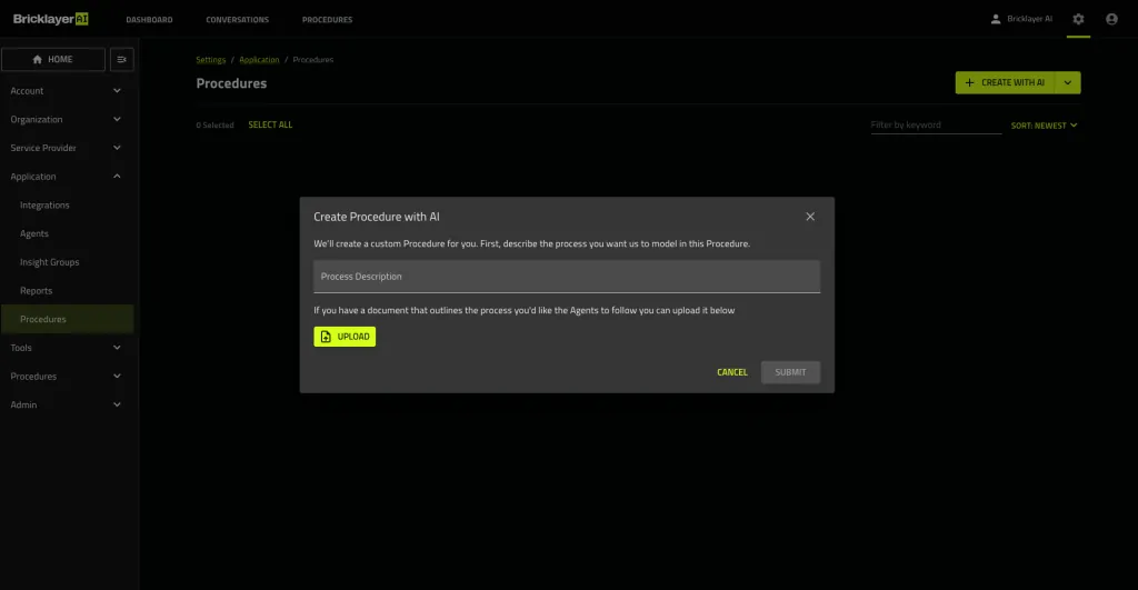 Create Procedures