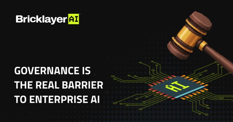 A gavel hovering over AI that indicates governance.