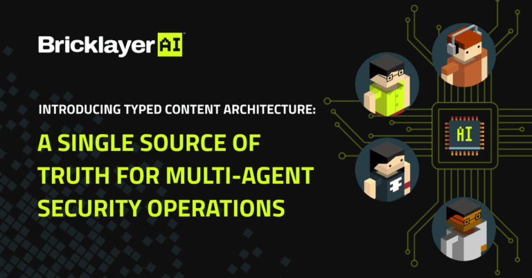 Four Bricklayer agents abstract with interconnecting with shared content.